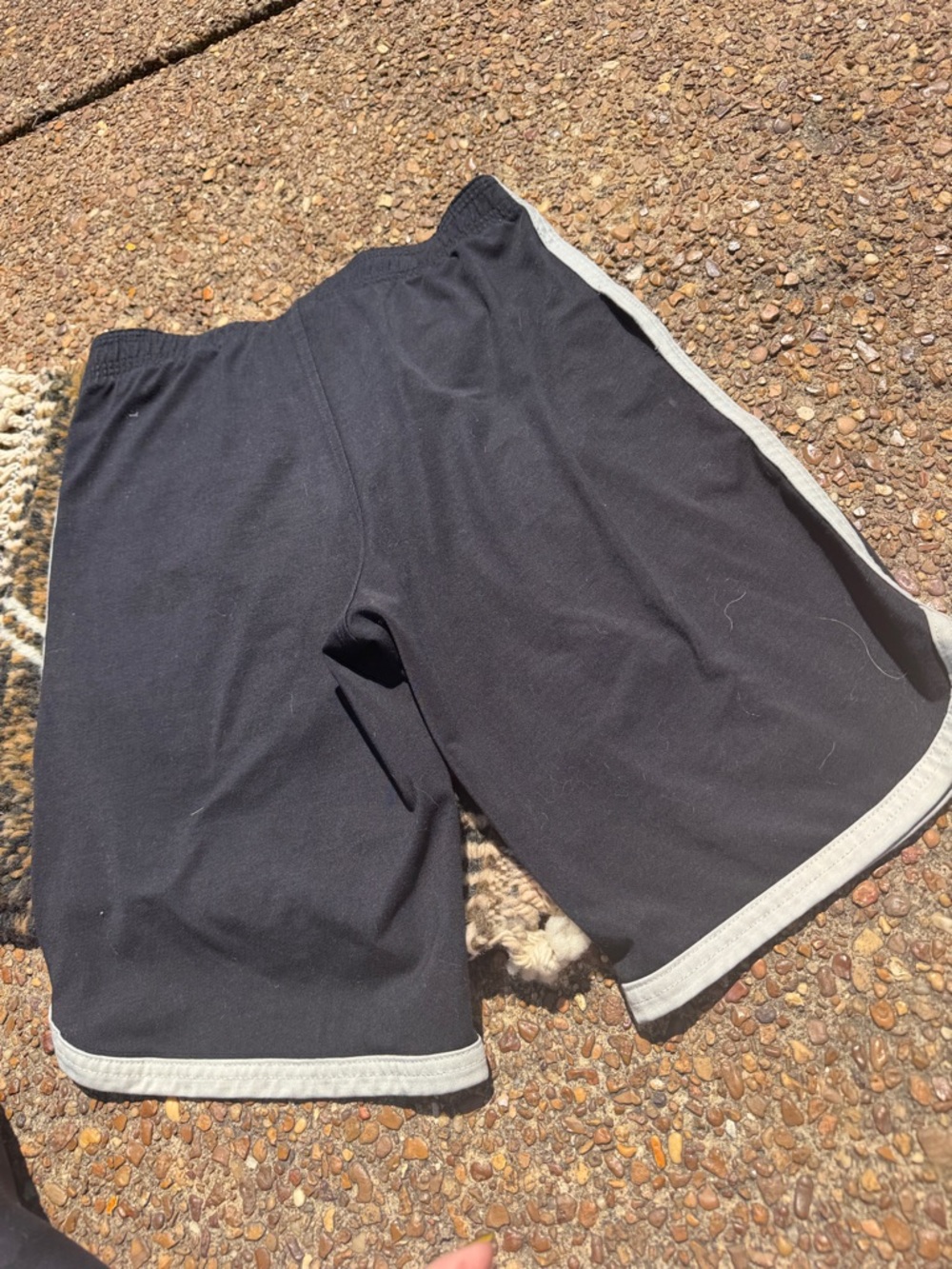 Boys RVCA Black Athletic Shorts with Gray Trim - Picture 13 of 16